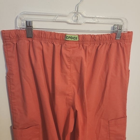 CROCS | Women's Melon Pink Hospital Scrubs Drawstring Pants (Size MP) - Picture 12 of 14